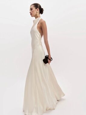 Reformation Roy Satin Dress